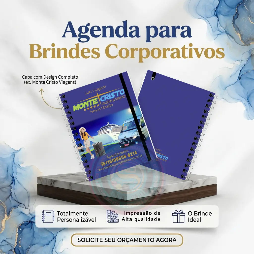 Agendas personalizadas para brinde corporativo
