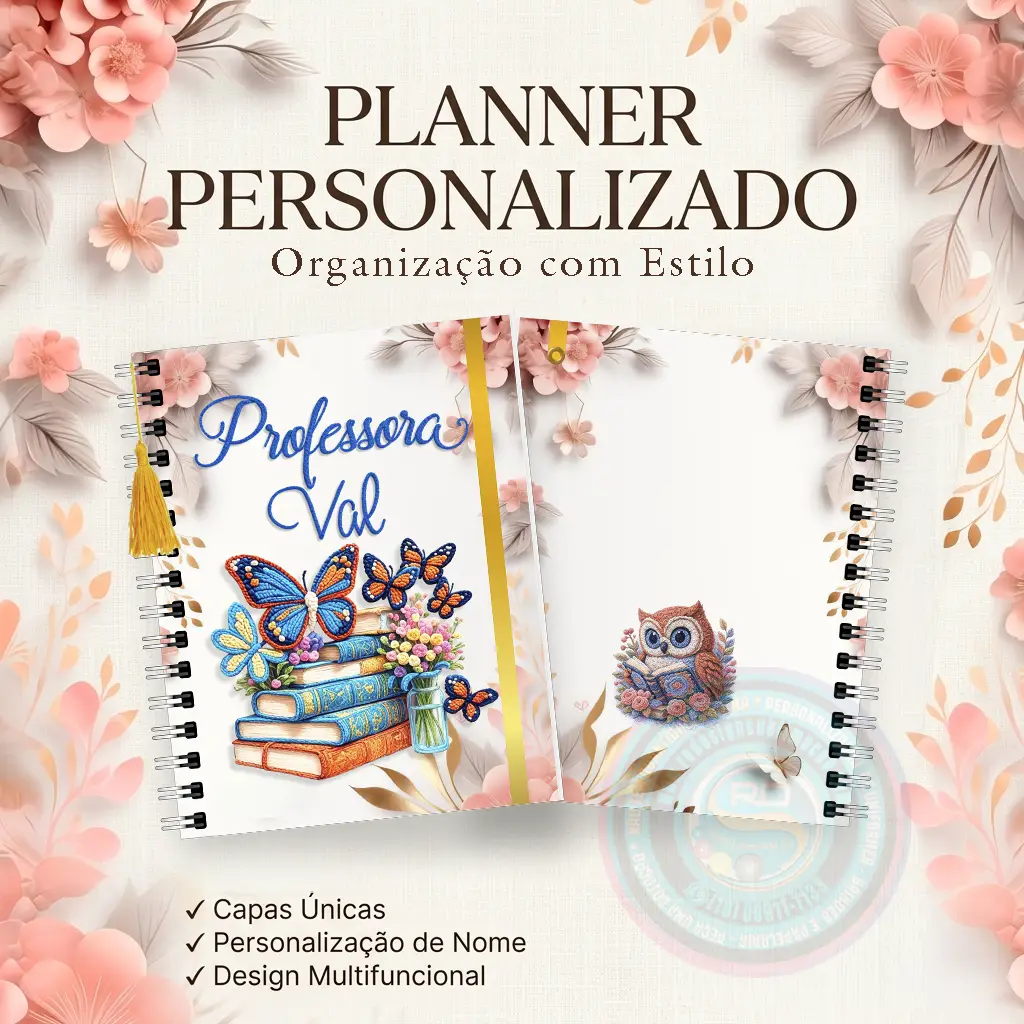 Planner personalizado com encadernação premium