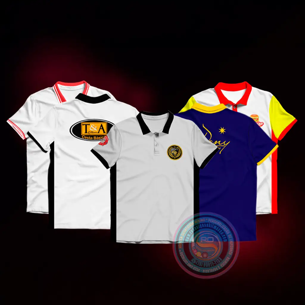 Camisa polo personalizada com bordado de logo corporativo