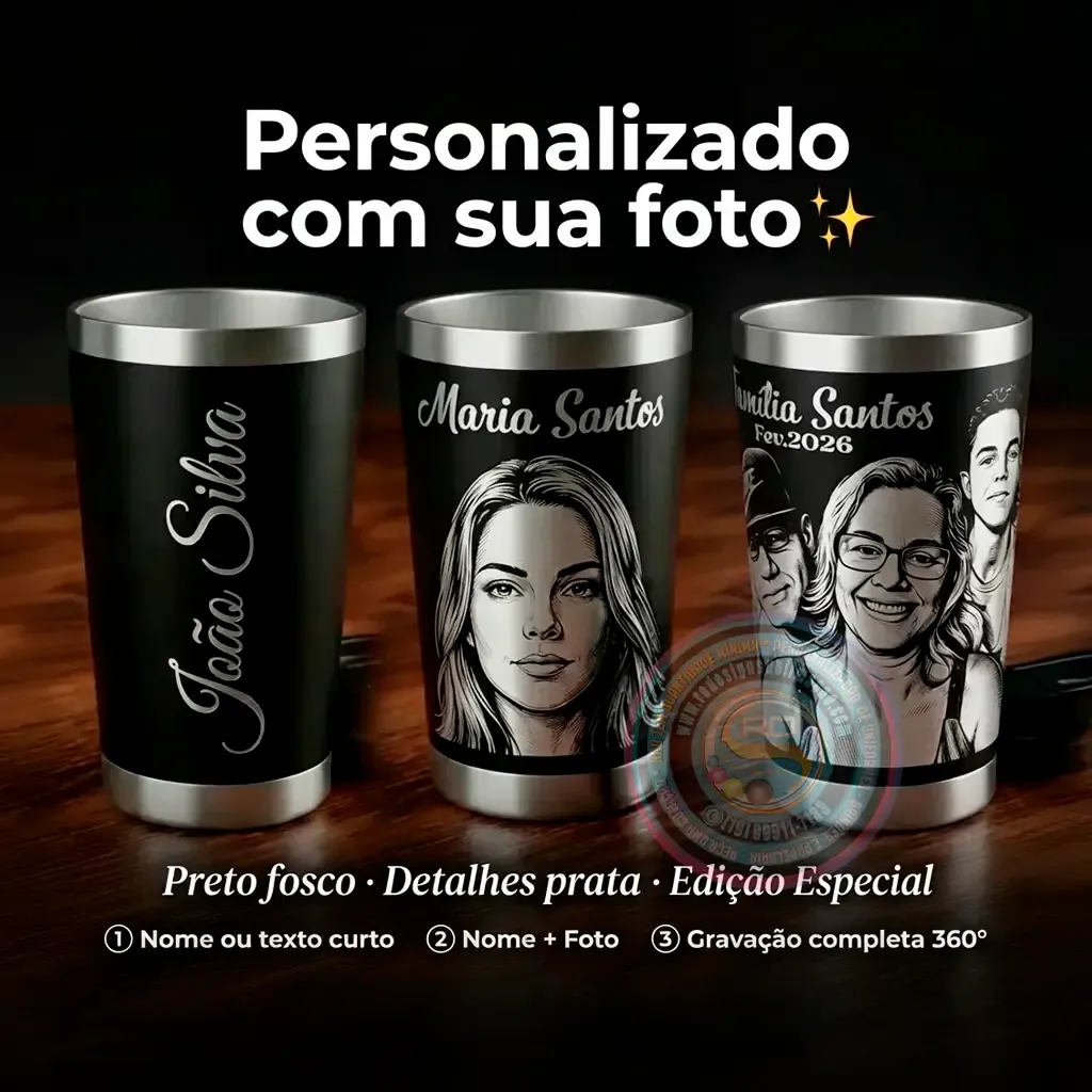 Copo Térmico tipo Stanley personalizado para presente especial