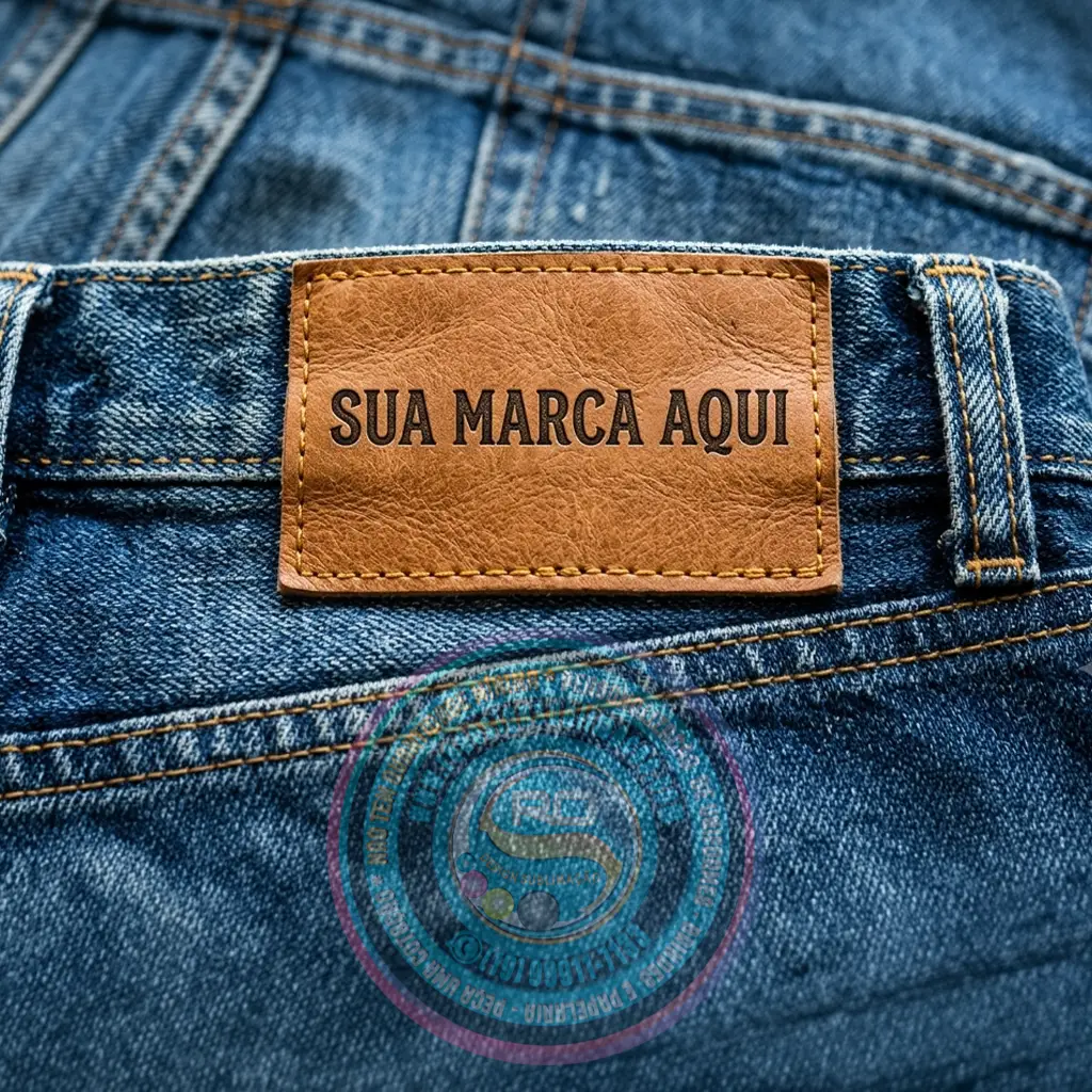 Etiqueta de couro sintético personalizada para jeans