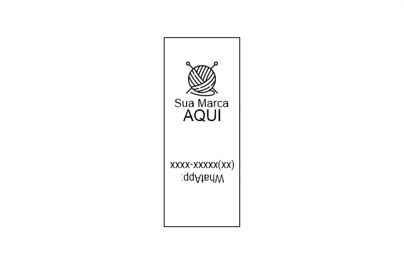 Etiqueta de couro sintético Modelo CS-M02 — design gráfico
