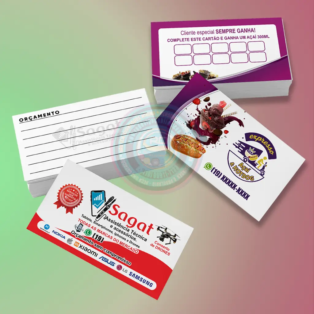 Cartão fidelidade personalizado para empresa