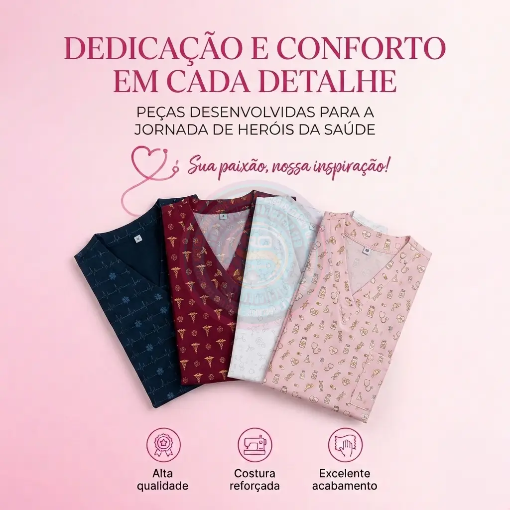 Produção de pijamas cirúrgicos personalizados na RO Design Sublimação