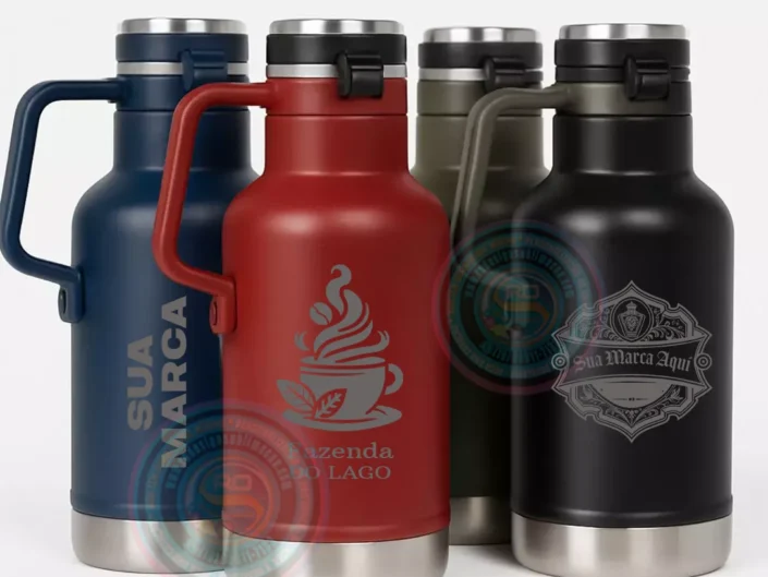 Garrafa Growler Térmico 1,9L Personalizada com Gravação a Laser