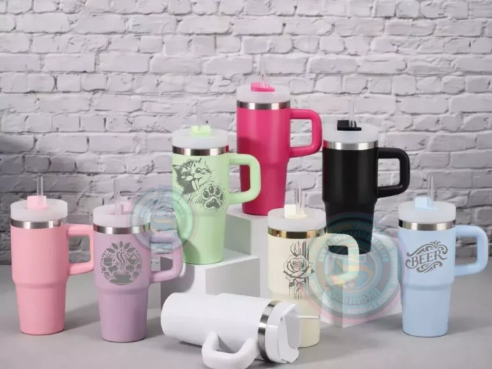 Mini Copo Térmico Quencher 420ml Personalizado com Gravação a Laser