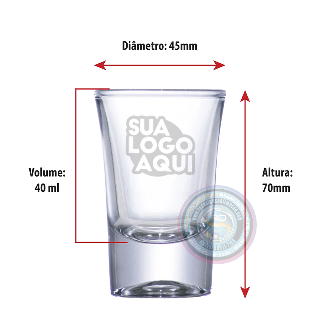 Kit com 4 Copos de Shot em Vidro 40ml | Serra Negra 2 Kit com 4 Copos de Shot em Vidro 40ml | Serra Negra - Imagem 2