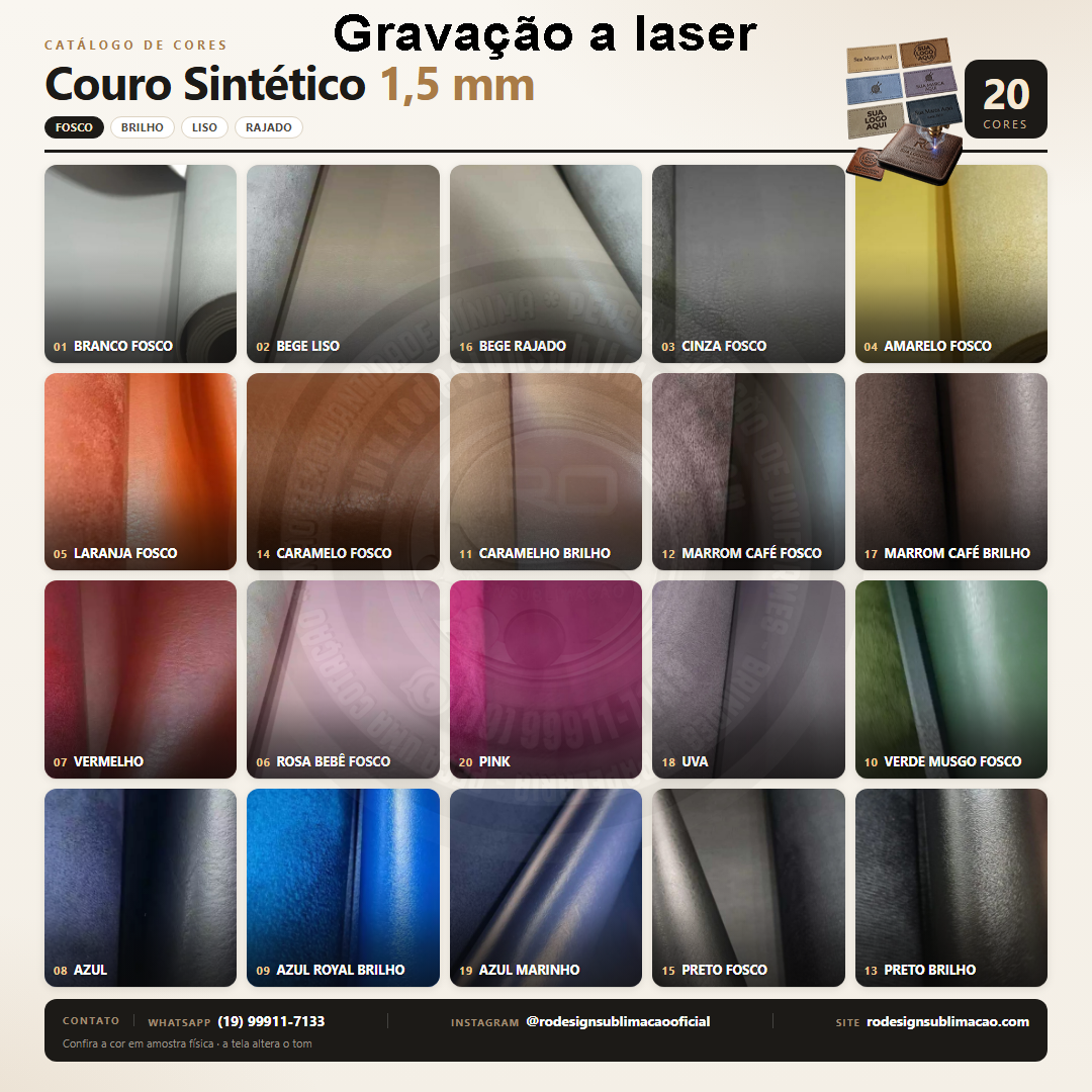 Tag de Couro Sintético 4x1,5cm PU Personalizada com Gravação a Laser 2 Tag de Couro Sintético 4x1,5cm PU Personalizada com Gravação a Laser - Imagem 2